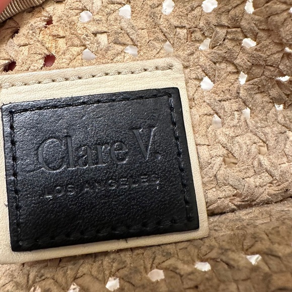 Clare V Midi Sac Cream Rattan Woven Leather Crossbody Bag - Picture 12 of 12